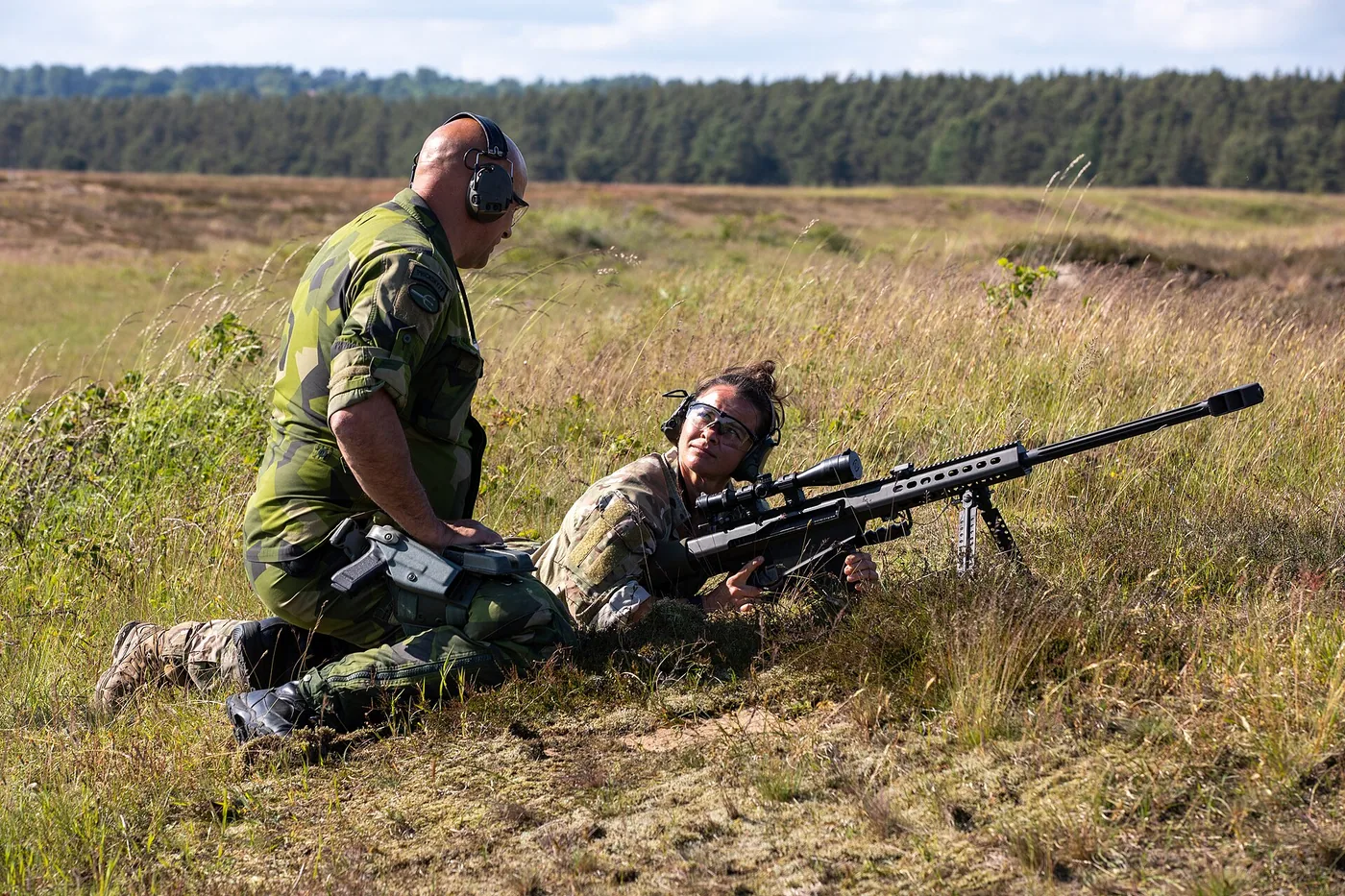Barrett M82A1 semi-automatic rifle, side view