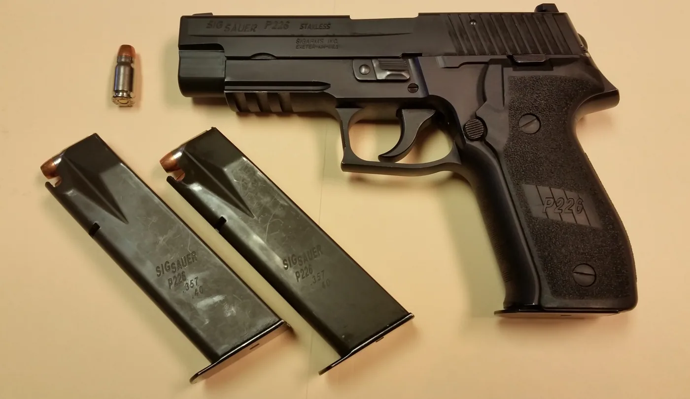 SIG Sauer P226 semi-automatic pistol, side view