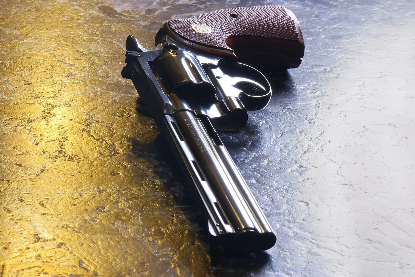 Colt Python double-action revolver, side view